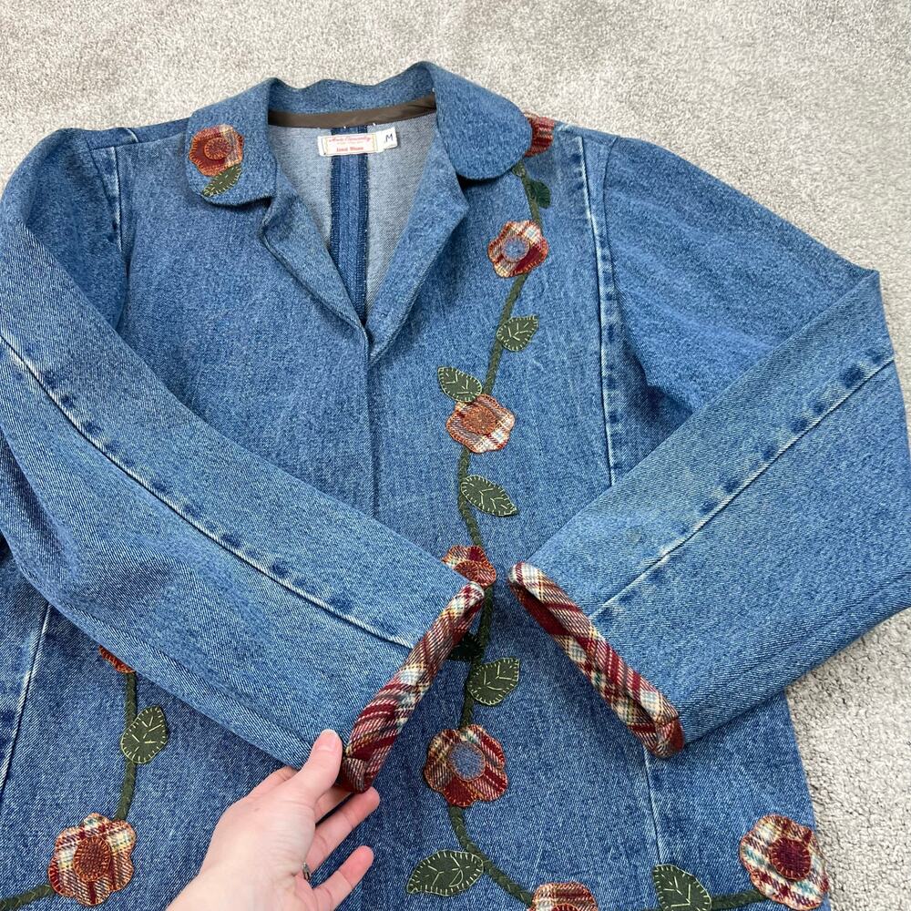 Vintage Stitched Patchwork Floral Button Front Co… - image 7